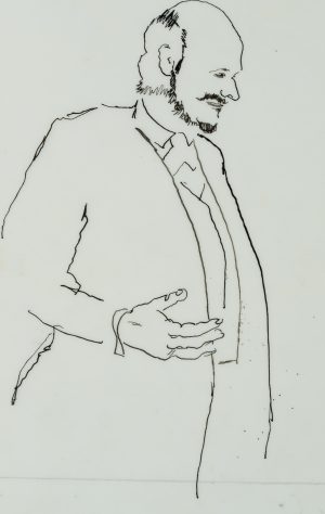 Porträtstudie e. bärtigen Mannes
