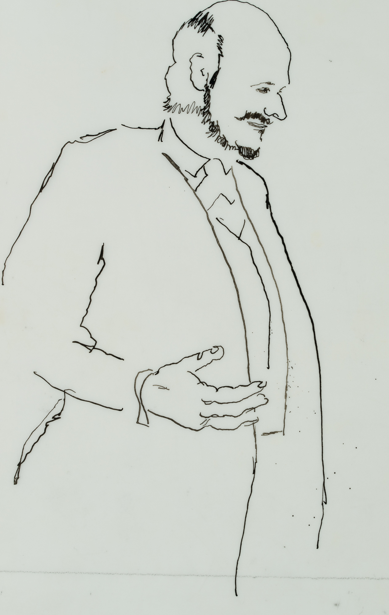 Porträtstudie e. bärtigen Mannes