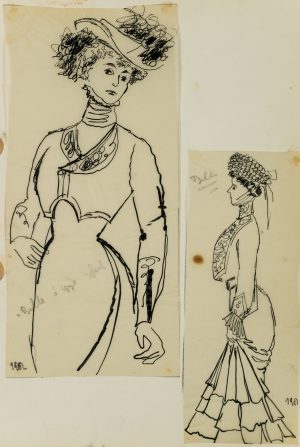 Modestudie, Frauenmode und Hüte