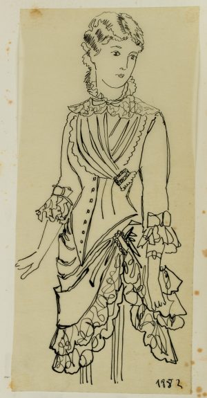 Modestudie, Frauenmode um 1880