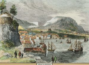 Ansicht v. Hafen u. d. Stadt Bergen