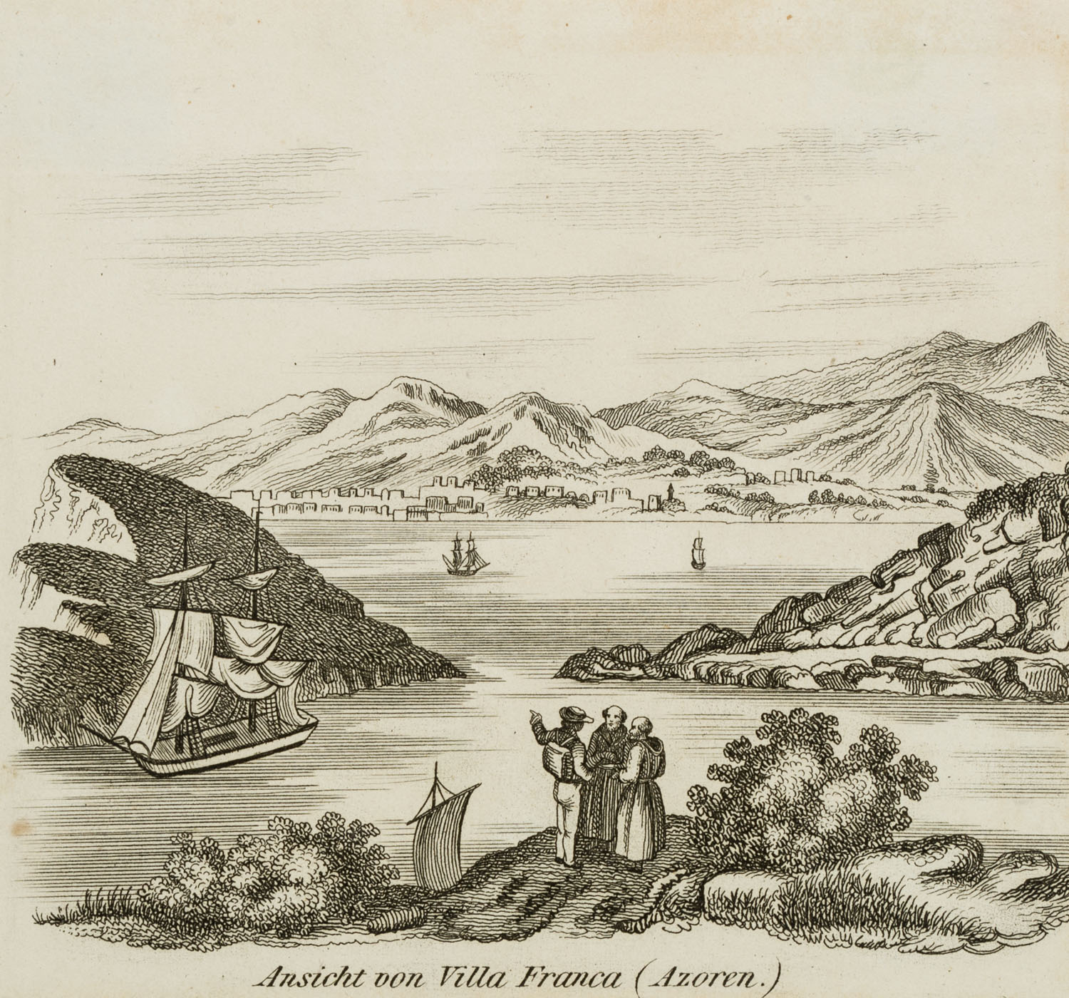 Blick v. d. Küste auf Villa Franca
