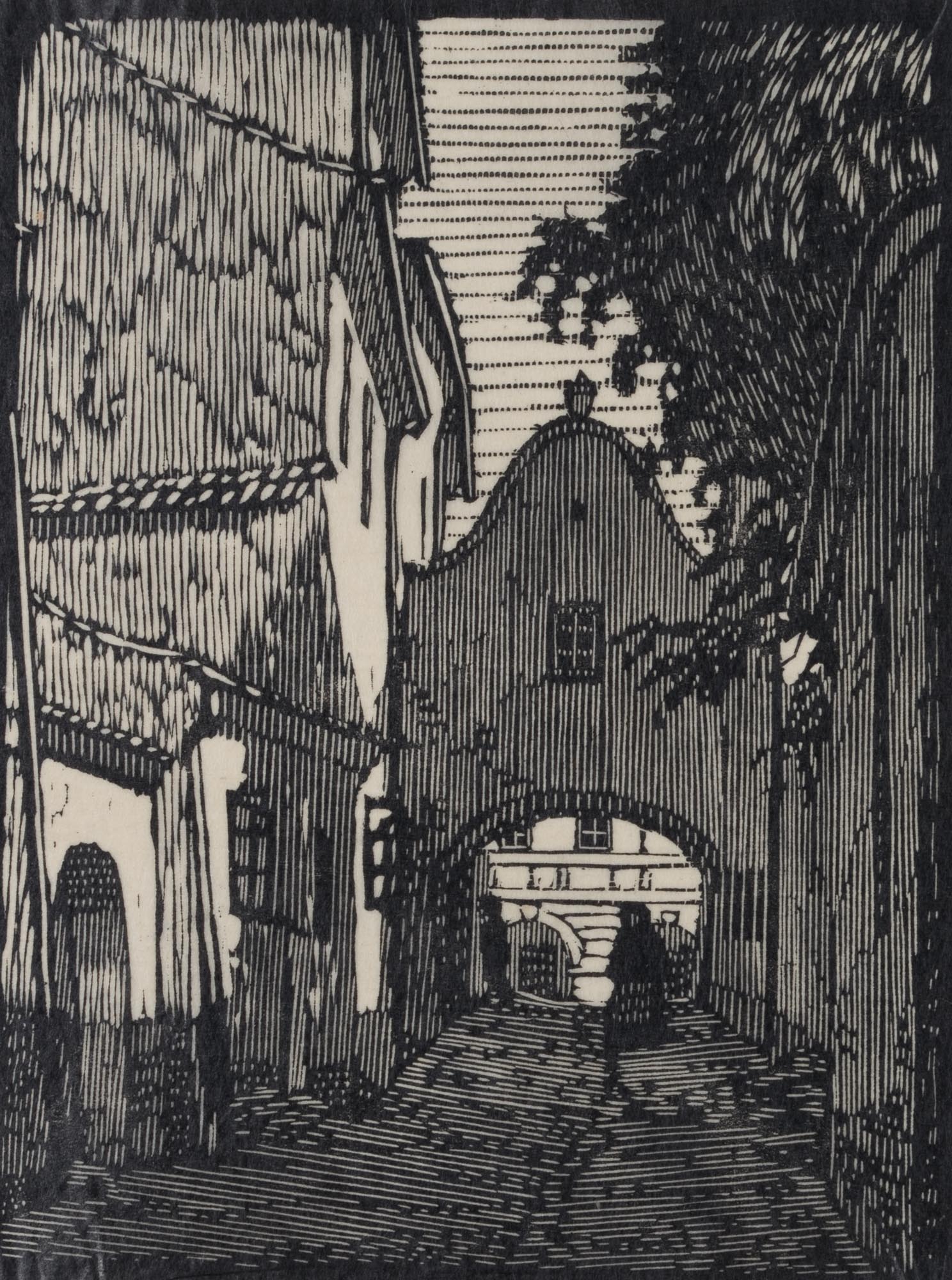 Blick in die Innenstadt mit Stadttor