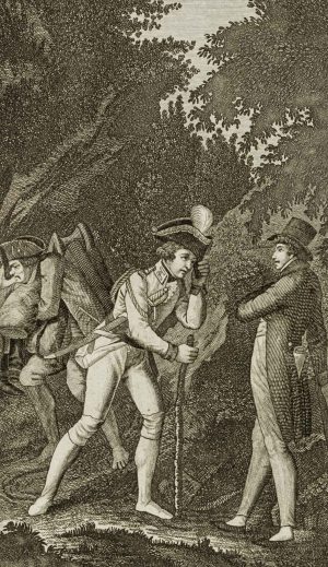 Edelleute wandern zur Kaxburg