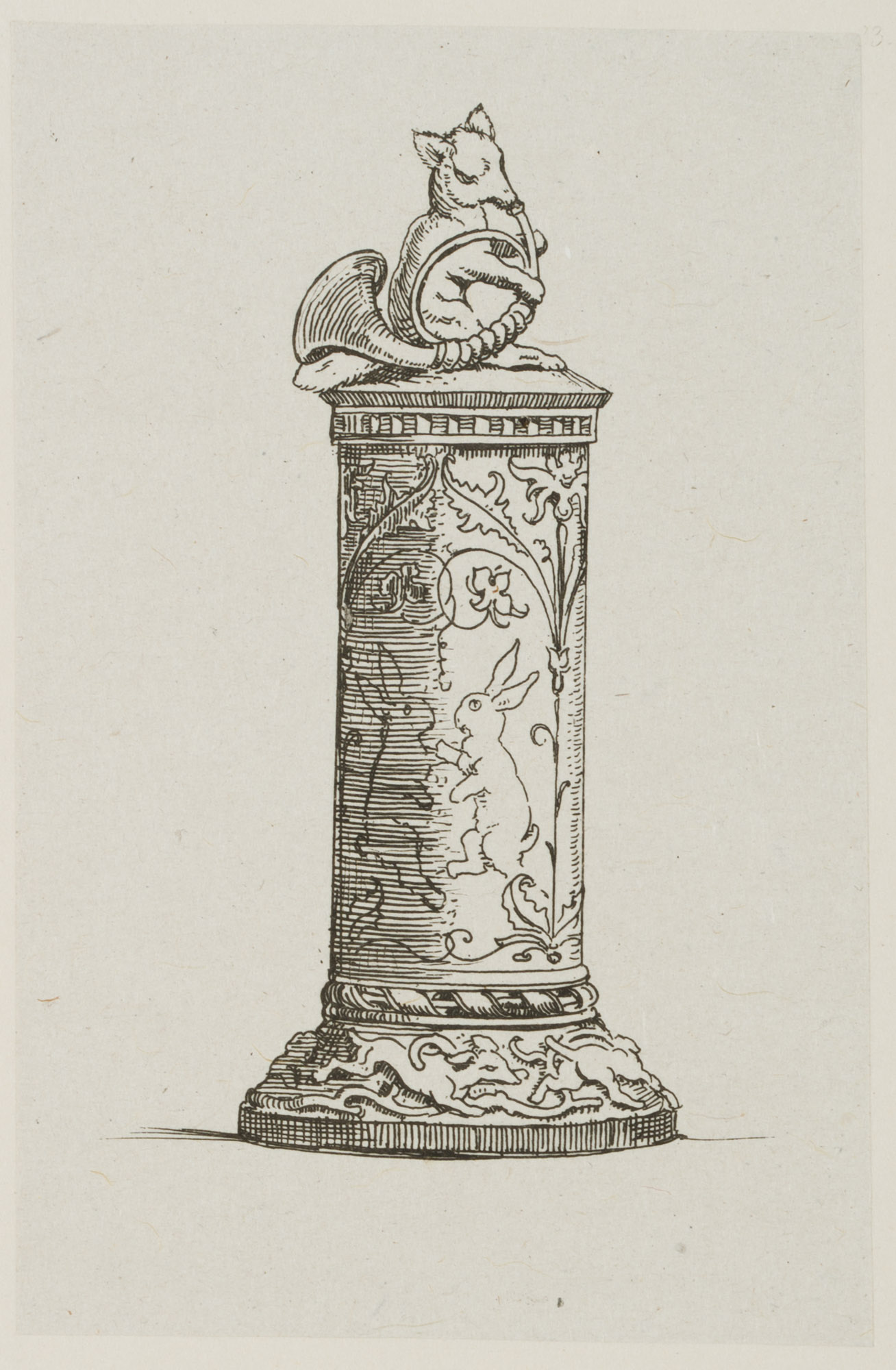 Fuchs und tanzende Hasen