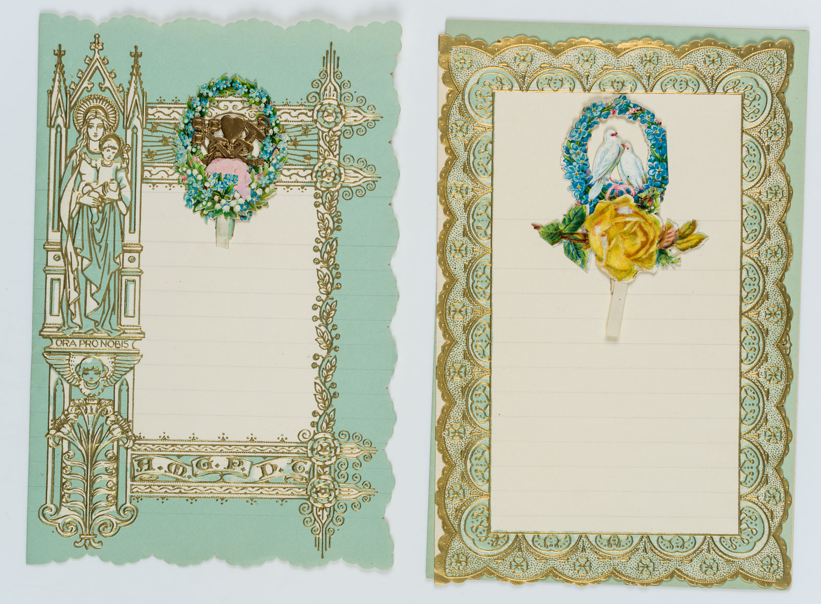 Briefpapier mit Schmuckmotiven