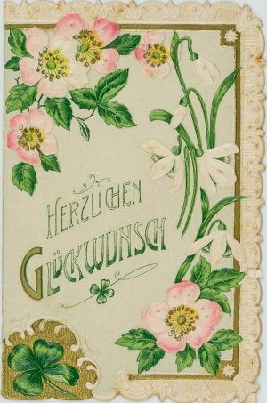 Florale Glückwunschkarte