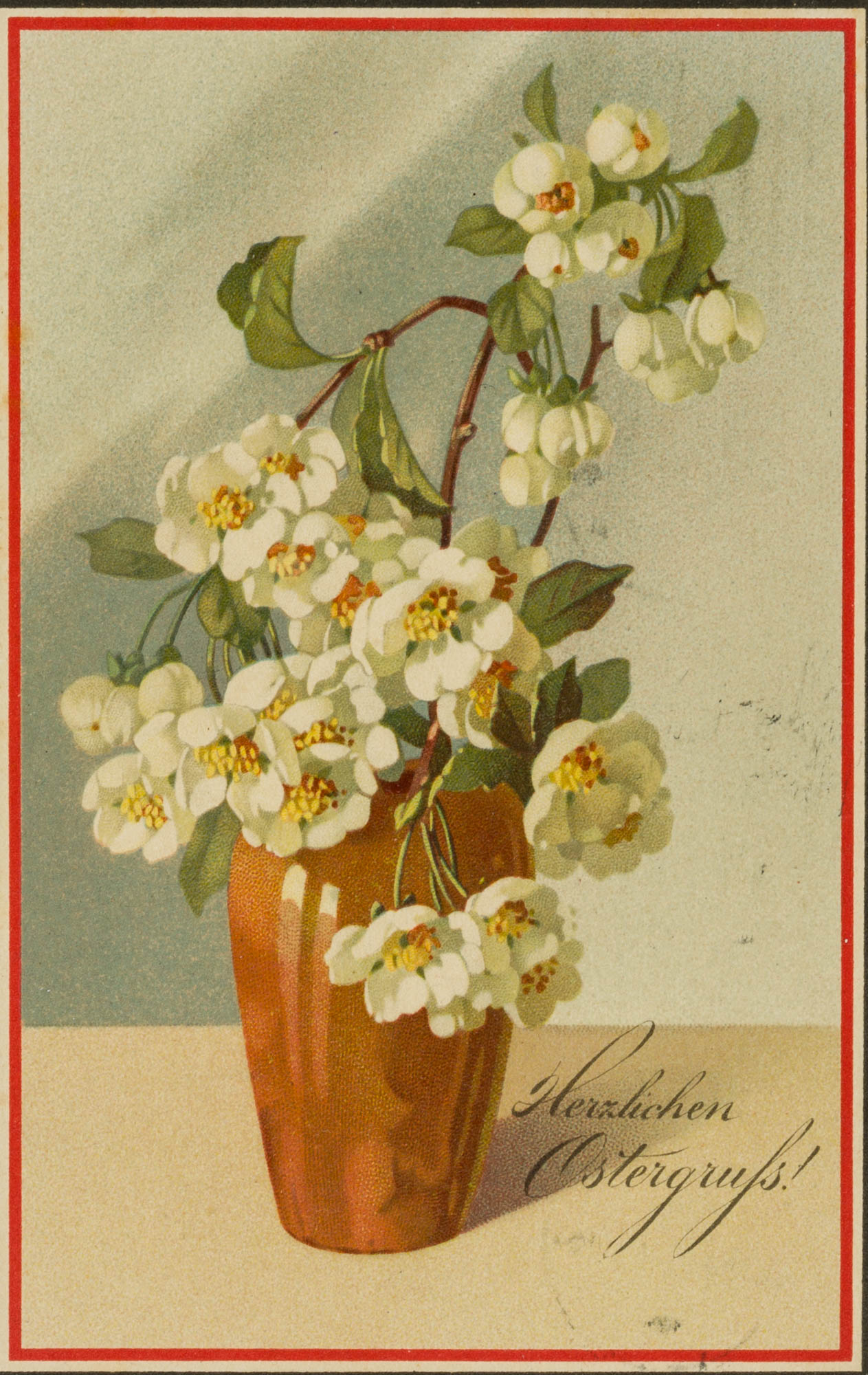 Florale Grußkarte zu Ostern