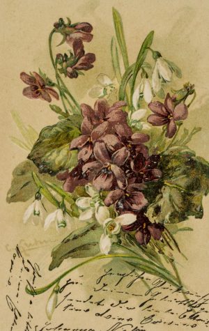 Grußkarte mit Blumenstrauß