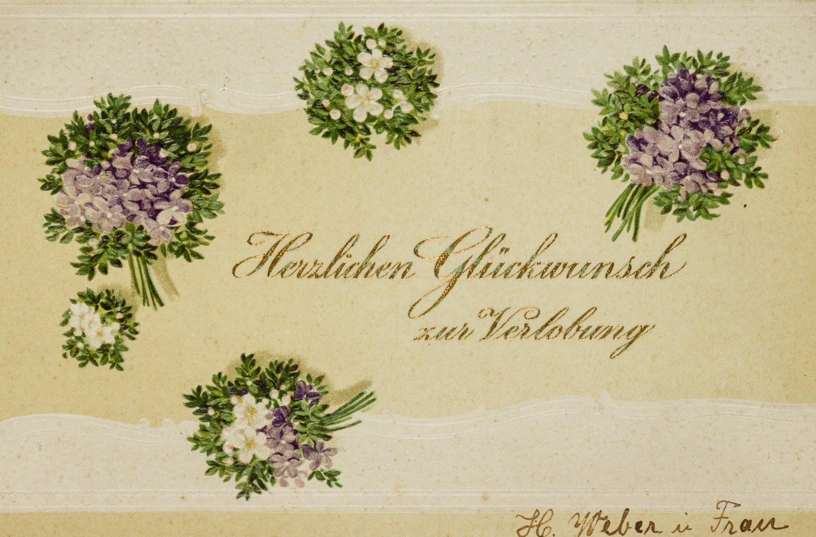 Karte zur Verlobung