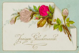 Karte mit Rosen