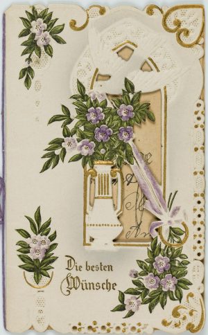 Karte zum Geburtstag m. Taube