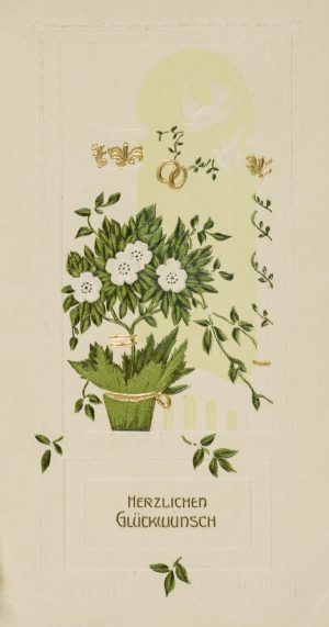 Jugendstil Karte zur Verlobung