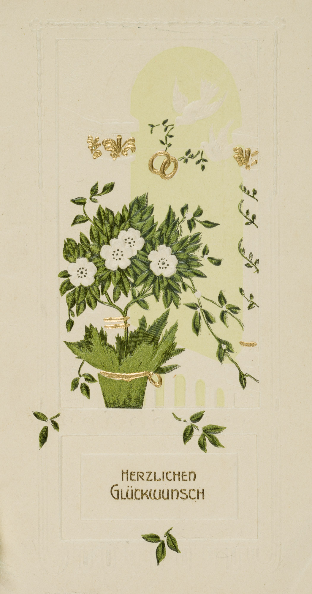 Jugendstil Karte zur Verlobung