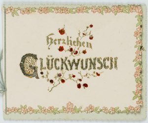 Karte mit Mohnblumen