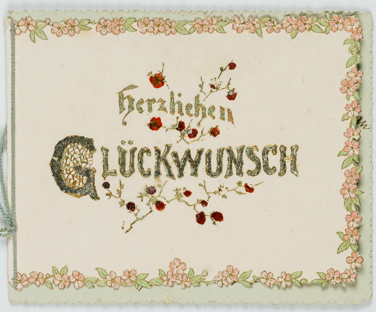 Karte mit Mohnblumen