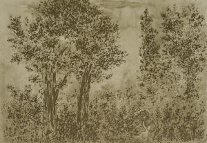 Satyr mit Nymphe in der Natur