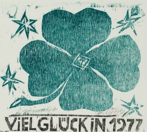 Kleeblatt mit Neujahrsgrüßen