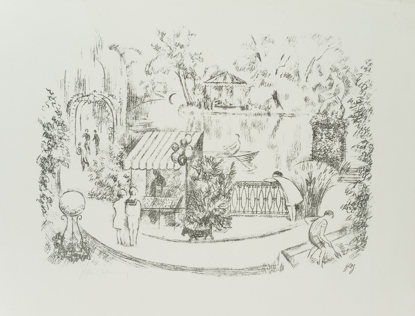 Idyllische Parklandschaft