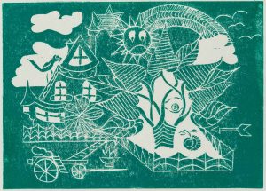 Phantasievolle Gartenlandschaft