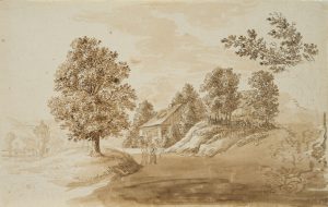 Landschaft mit Wanderern (Sachsen)