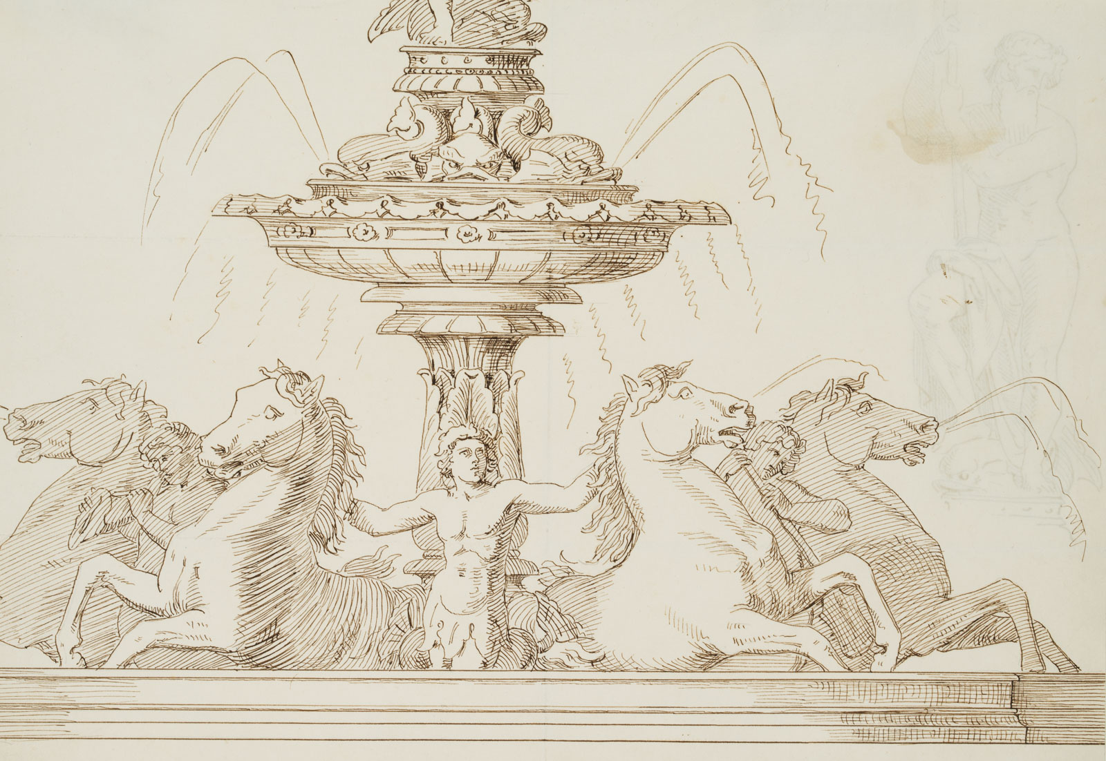 Entwurf für einen Neptunbrunnen