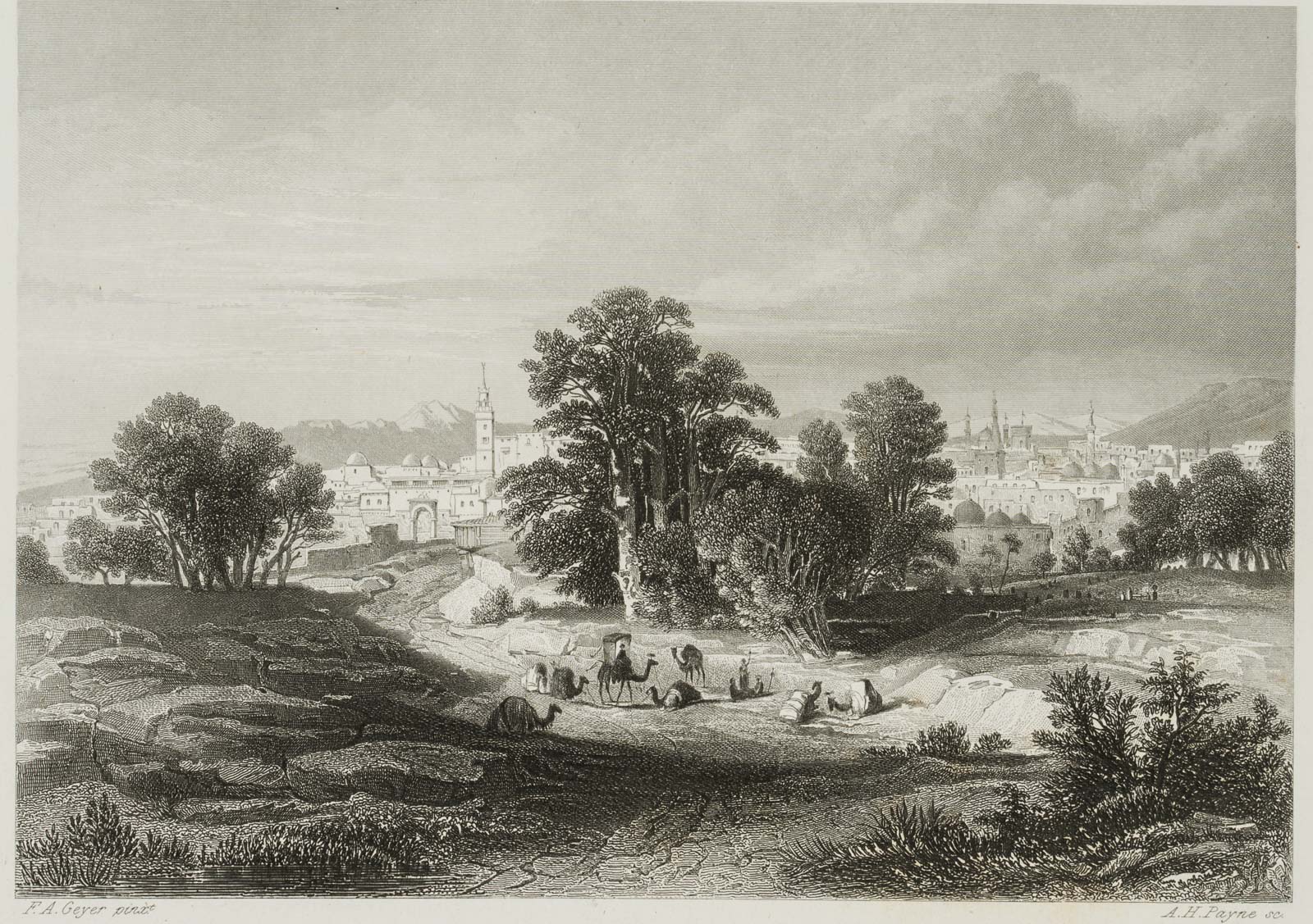 Stadtsilhouette v. Damaskus