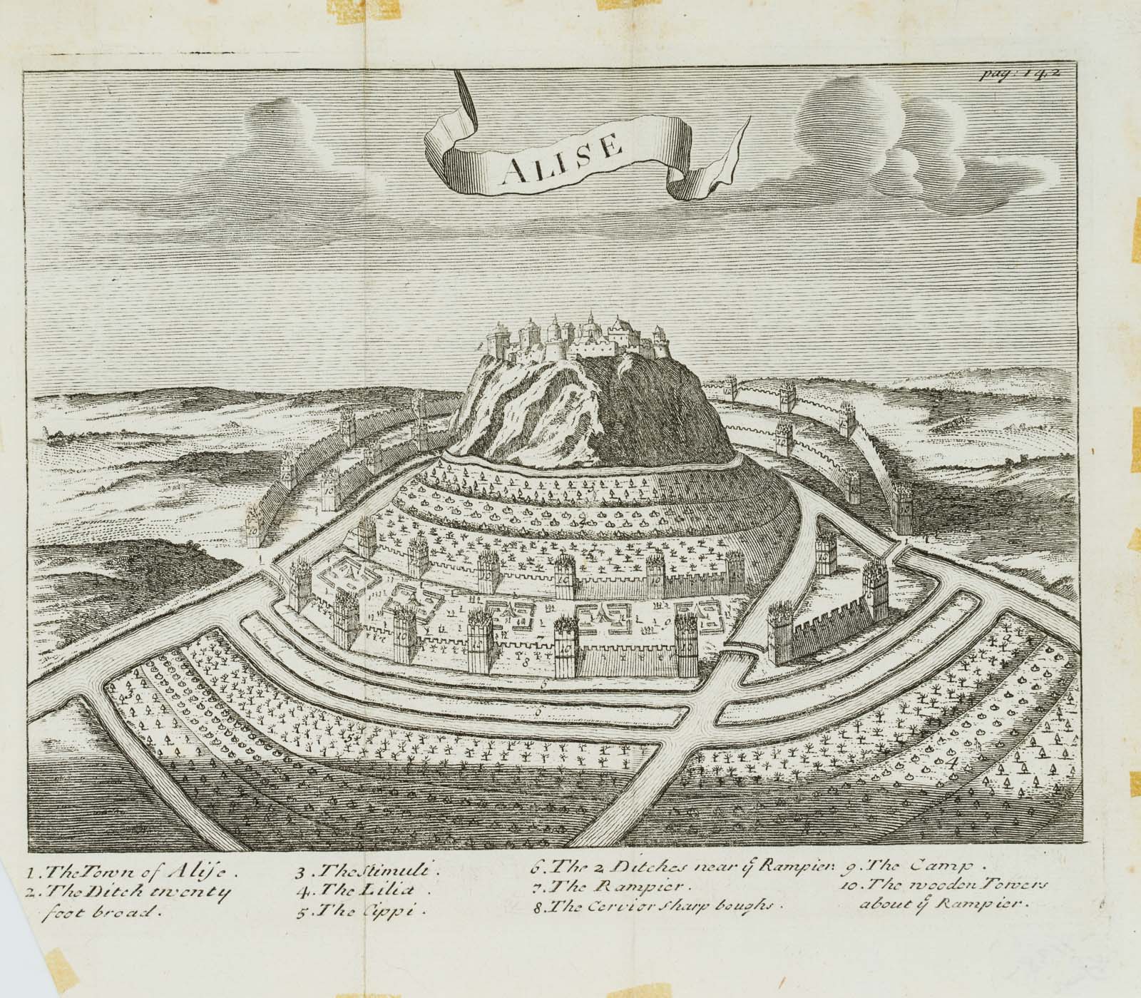 Ansicht der antiken Stadt Alise