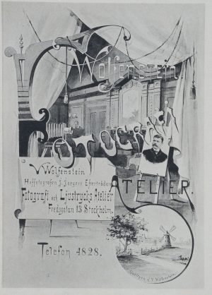 Werbekarte des Ateliers Wolfenstein