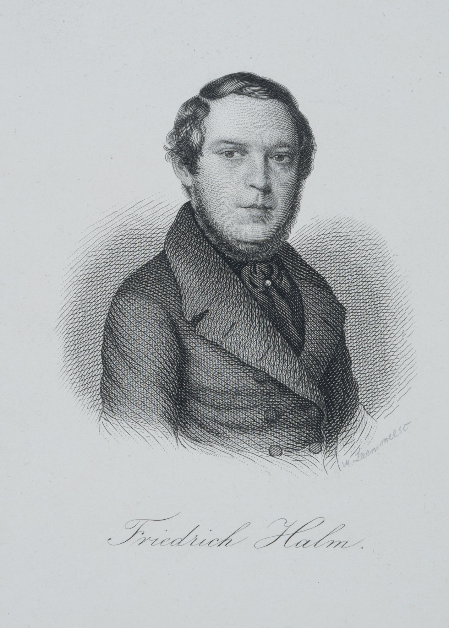 Porträt d. Dichters Friedrich Halm