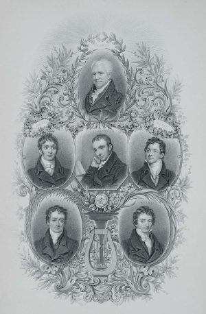 6 Porträtbilder britischer Dichter