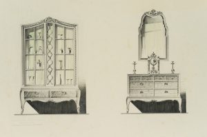 Vitrinenschrank und Kommode