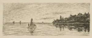 Seestück mit Segelbooten