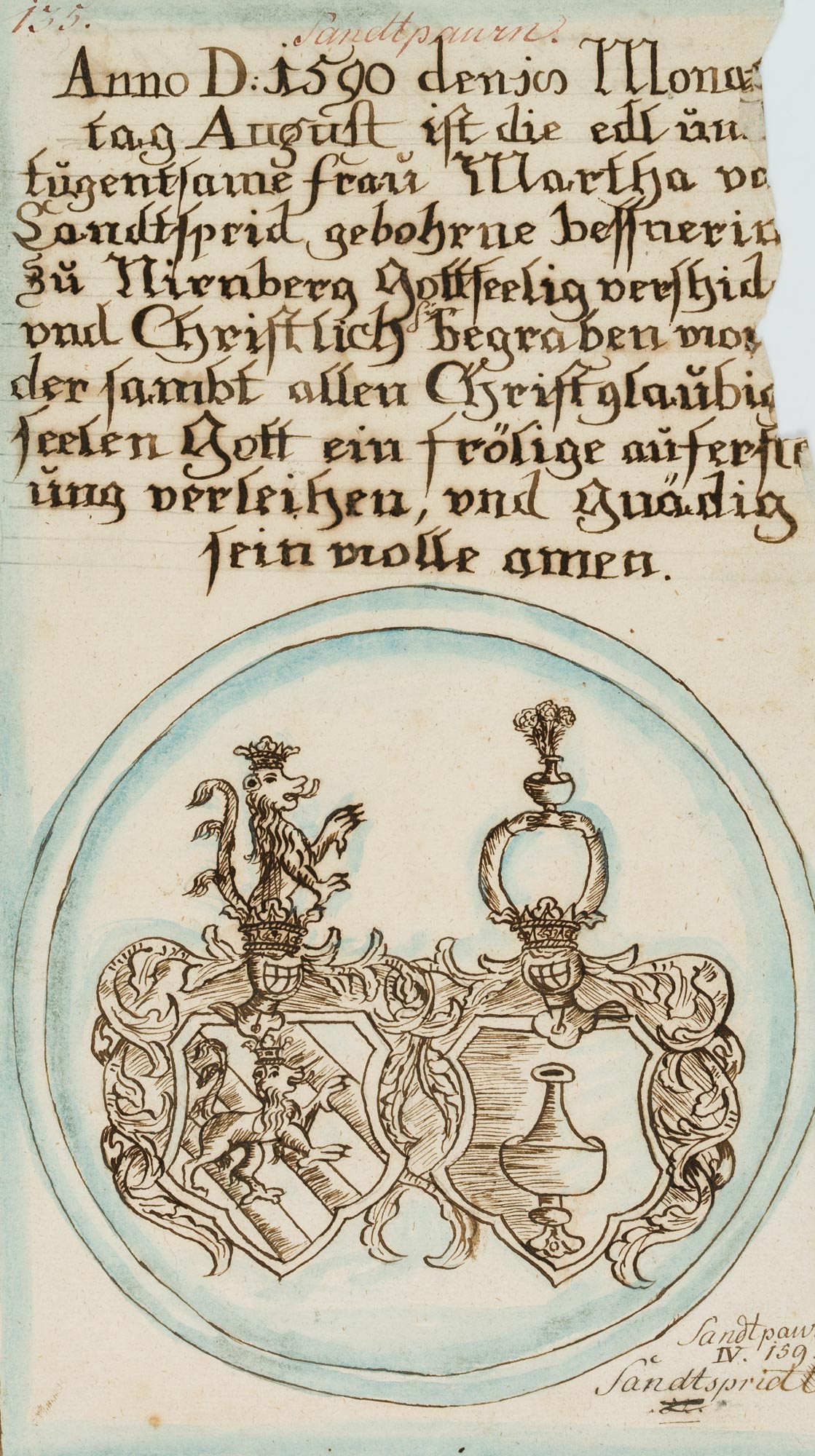 Entwurfszeichnung Grabstein