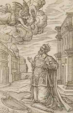 König David mit Engelserscheinung.