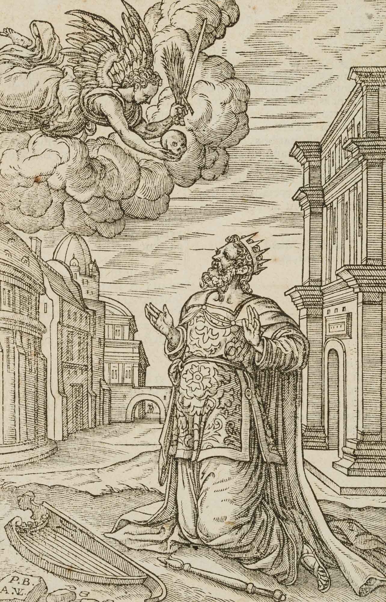 König David mit Engelserscheinung.