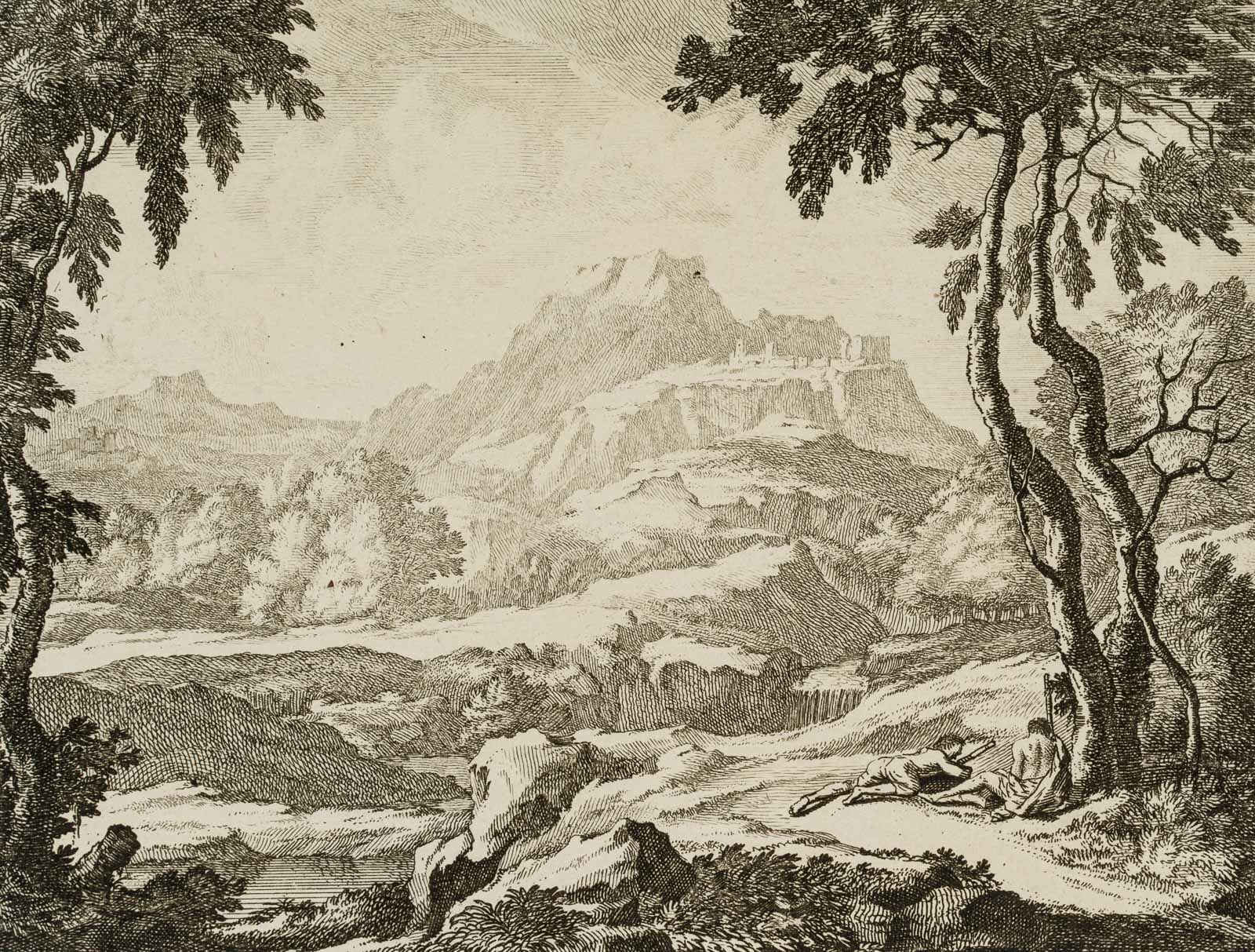 Hirten unter einem Baum
