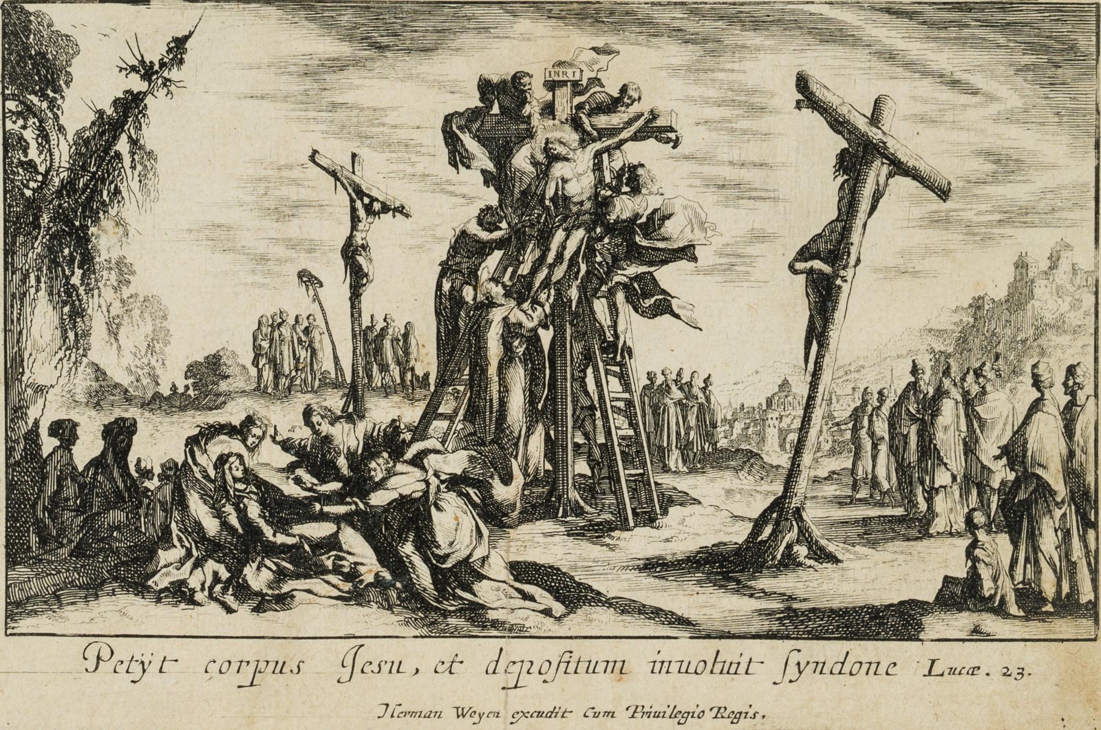 Jesus wird ans Kreuz geschlagen