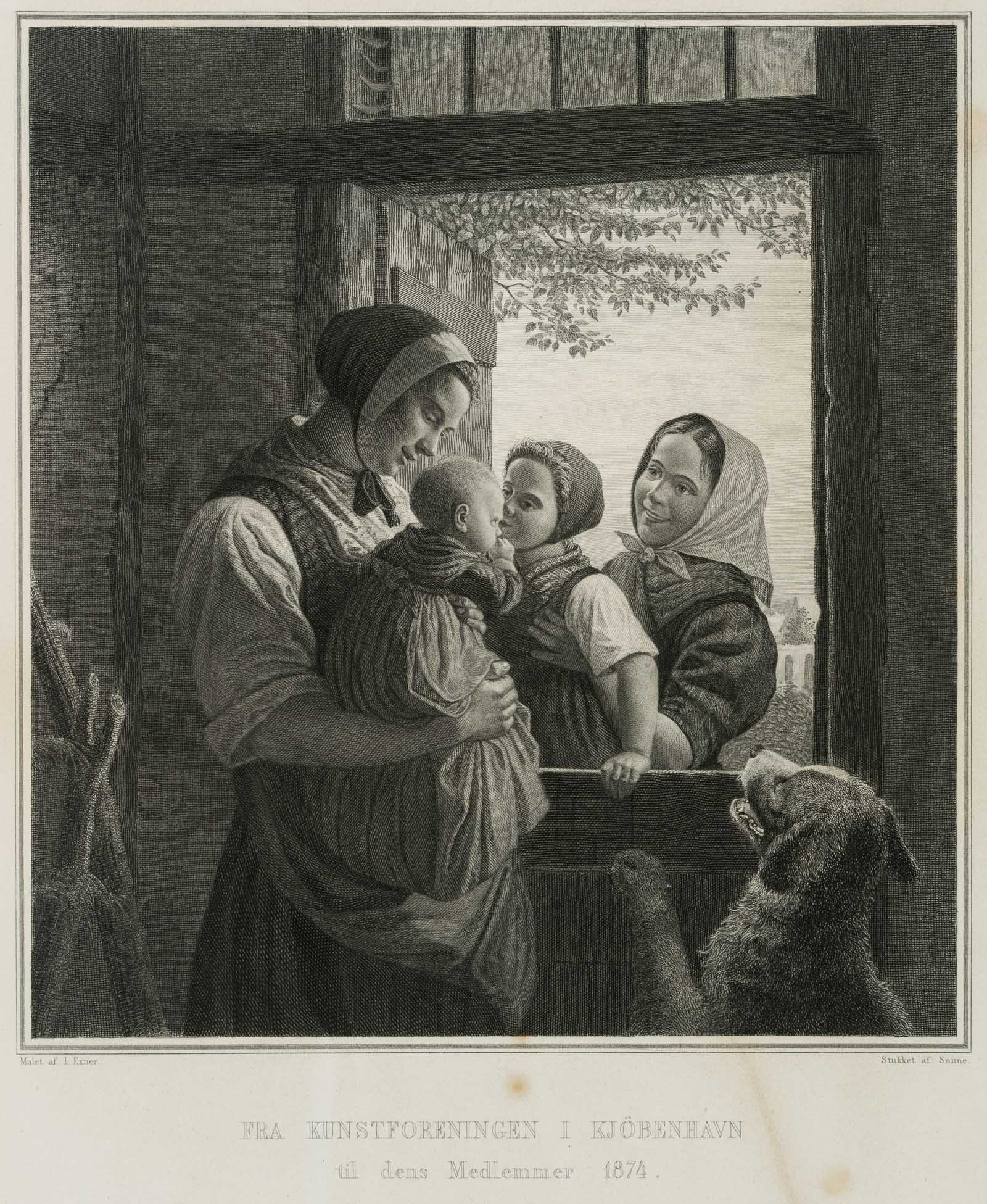 Die kleinen Nachbarn, Genrebild