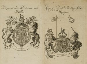 Zwei königl. britische Wappen
