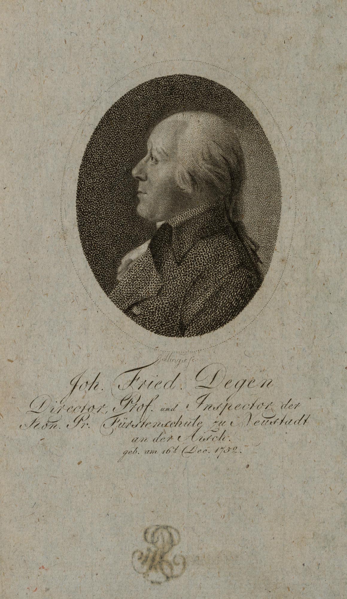 Bildnis Johann Friedrich Degen