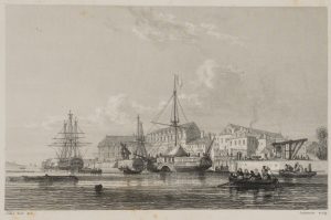 Blick auf den Hafen von Lorient