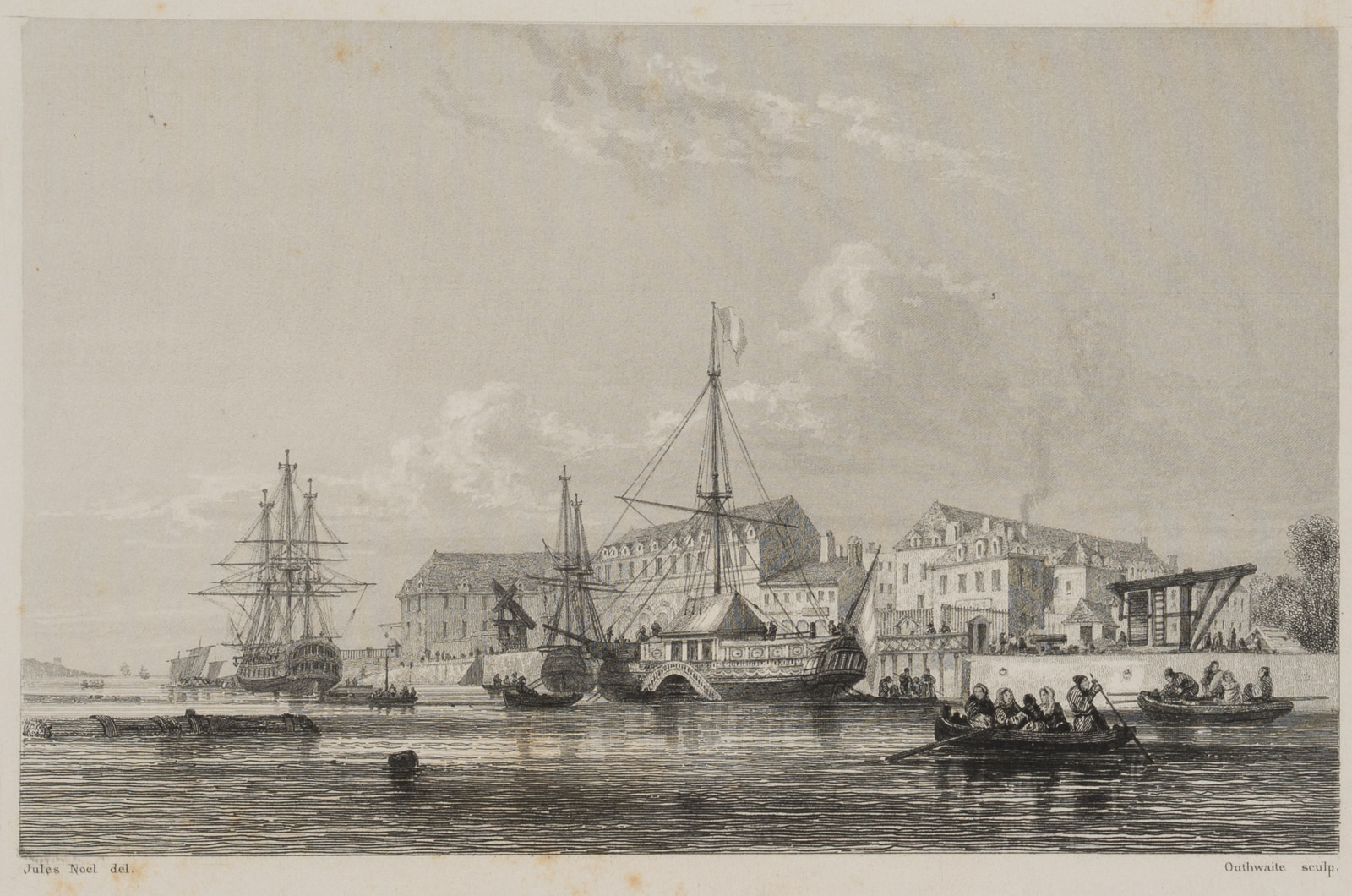 Blick auf den Hafen von Lorient