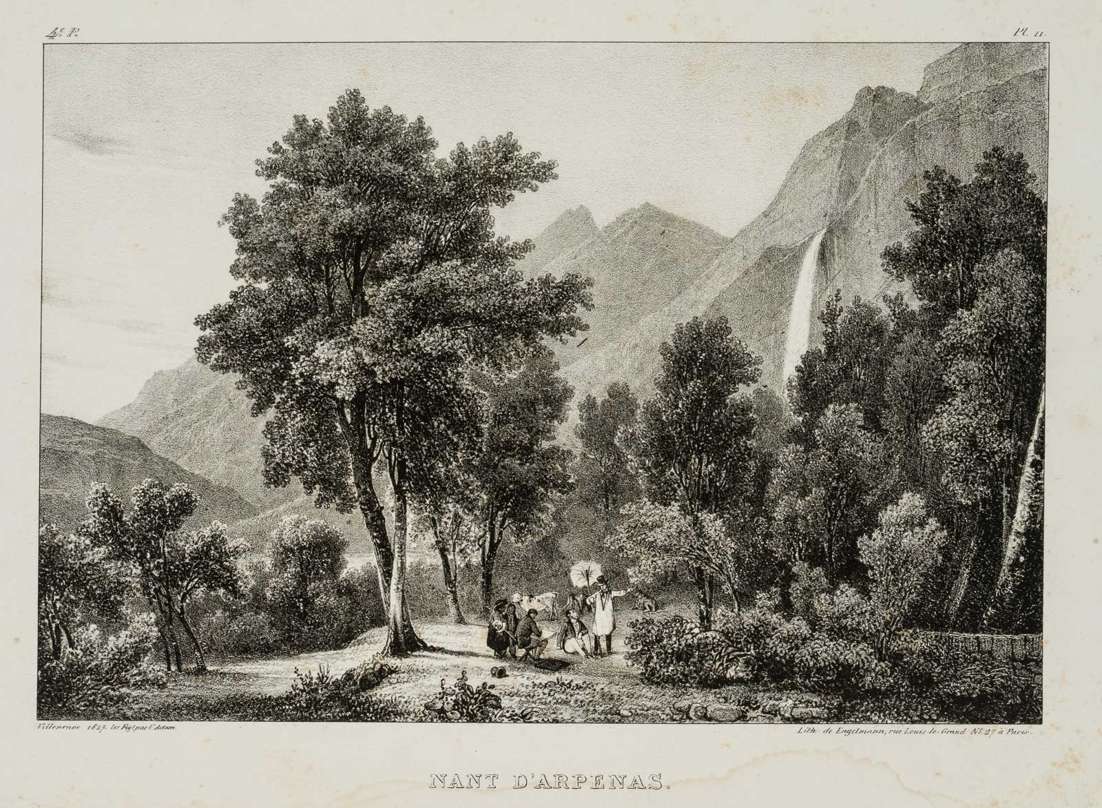 Nant d'Arpenas mit Wasserfall
