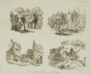 Vier Landschaftsdarstellungen