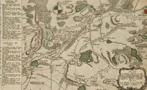 Karte der Bataille 1760 bei Liegnitz
