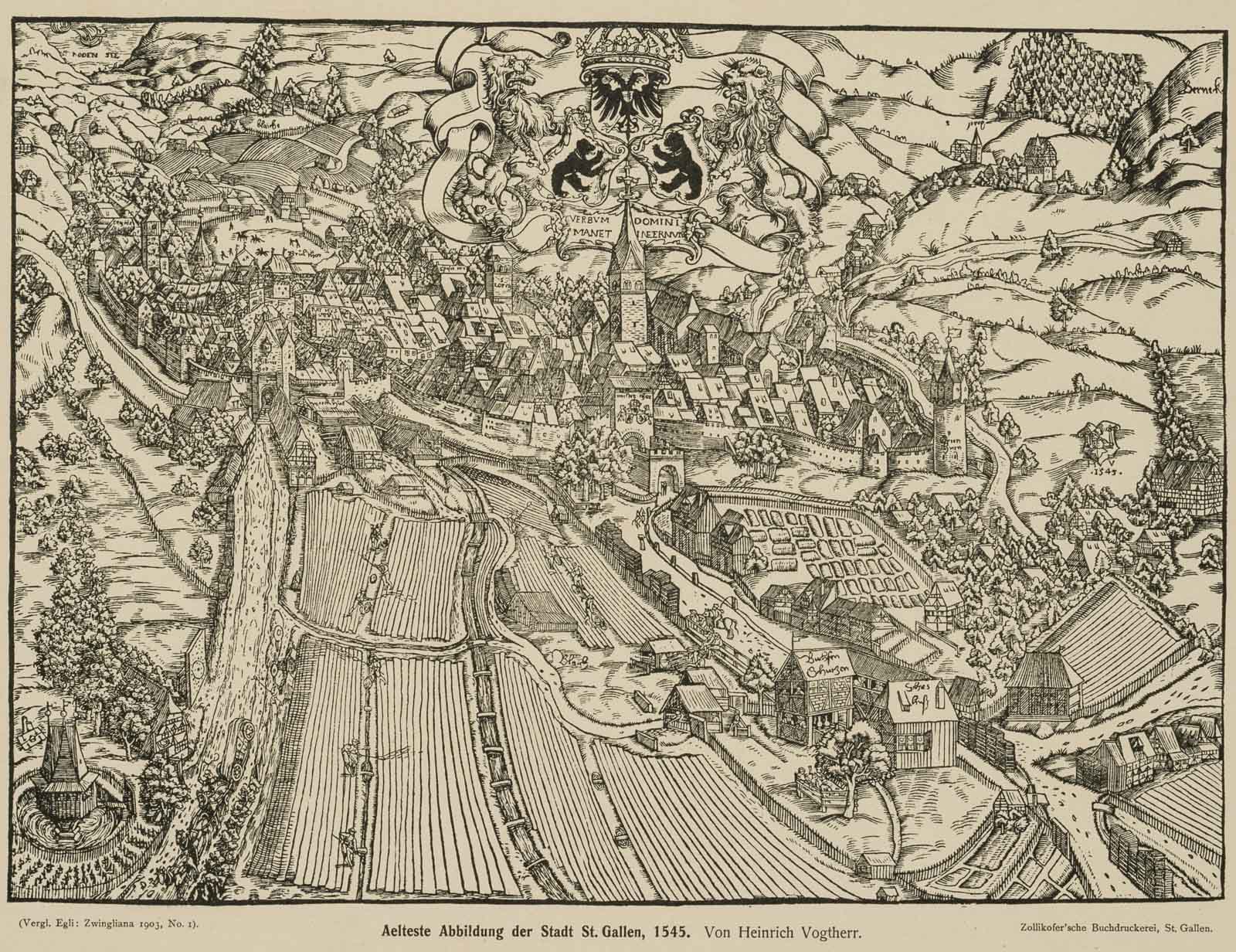 Erste Darst. der Stadt St. Gallen