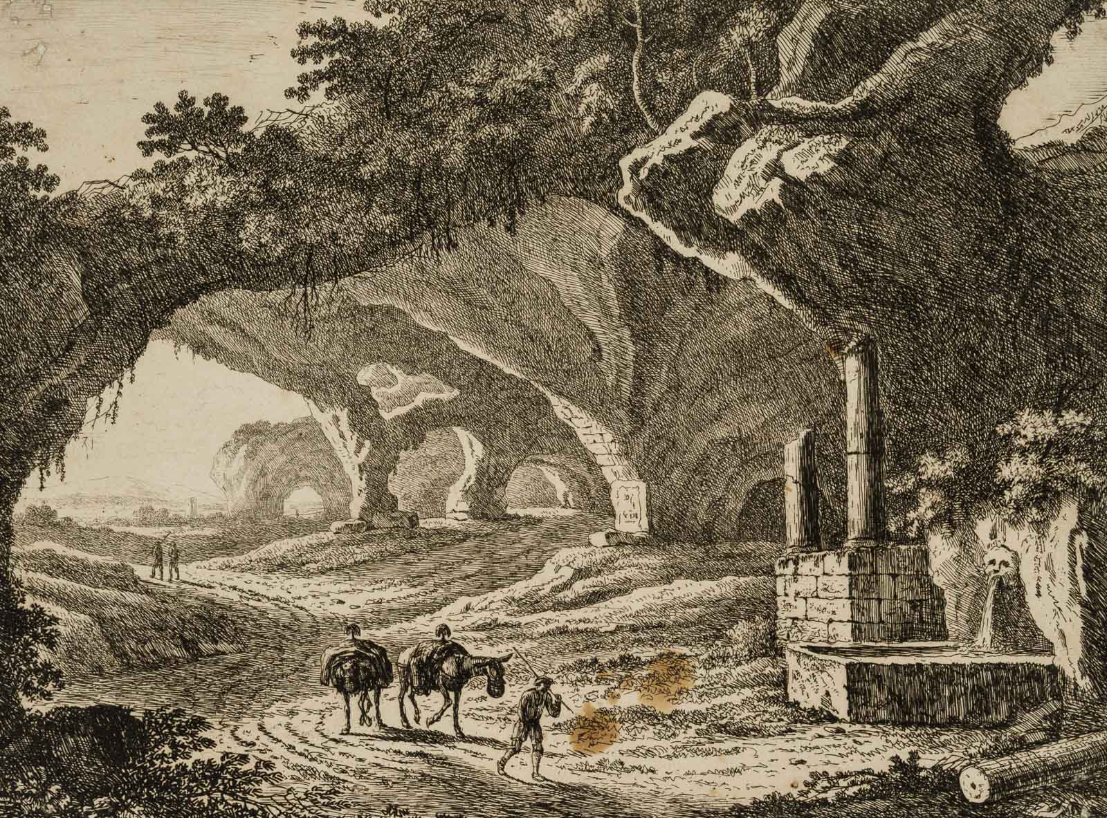 Landschaft mit antiker Ruine