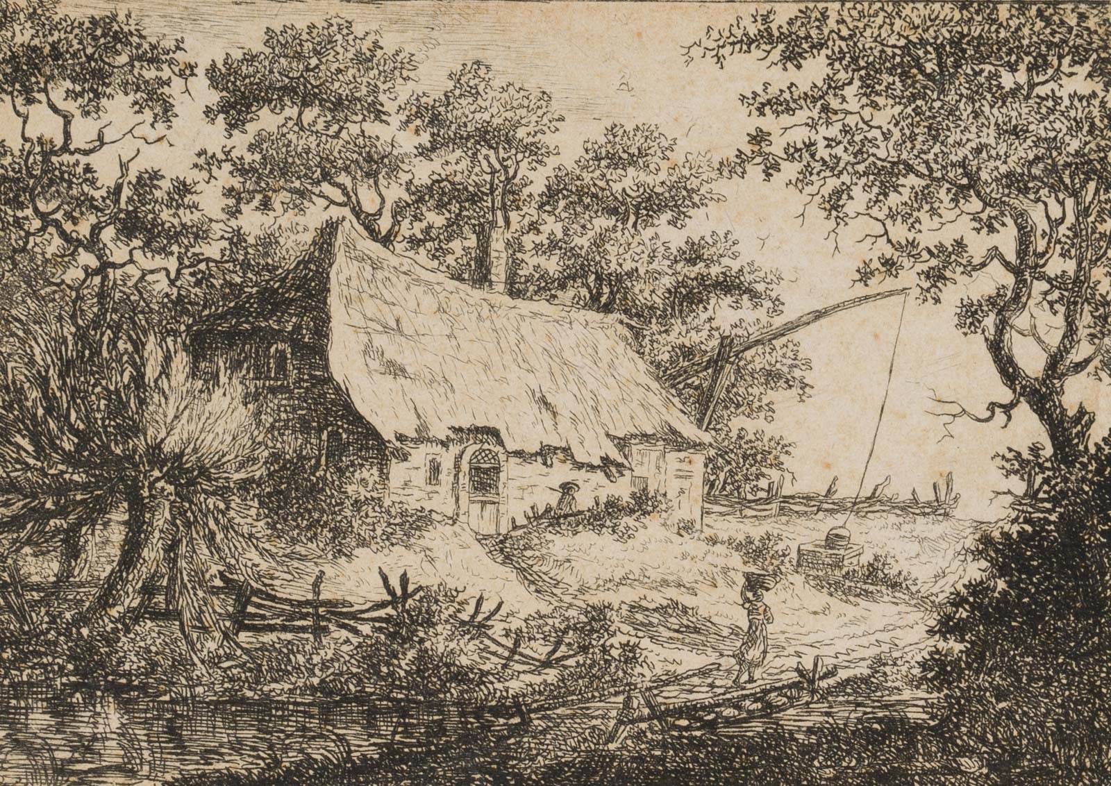 Rustikales Haus am Fluss