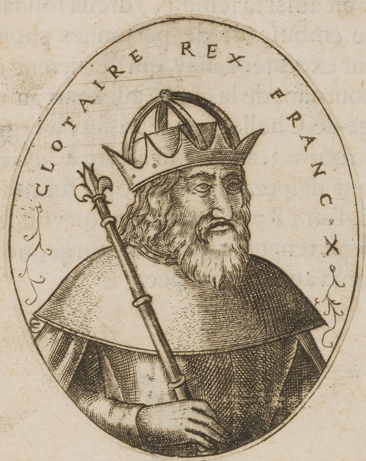 Porträt des König Chlothar II.